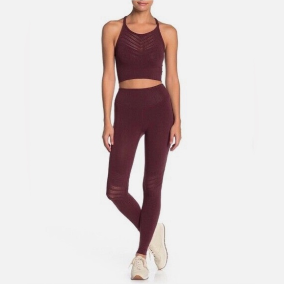 Free People Movement Gone Adrift Seamless Yoga Crop Top in Black - Picture 1 of 5